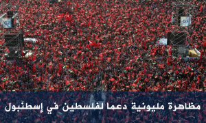 مظاهرة مليونية دعما لفلسطين في إسطنبول