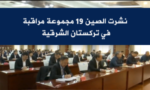 نشرت الصين 19 مجموعة مراقبة في تركستان الشرقية