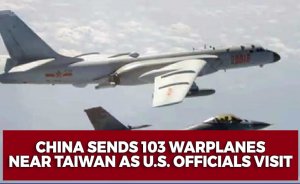 China Sends Record 103 Warplanes Near Taiwan as U.S. Officials Visit