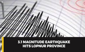 3.1 magnitude earthquake hits Lopnur province