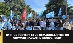 Uyghur protest at UN demands justice on Urumchi Massacre anniversary