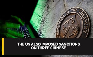 The US also imposed sanctions on three Chinese
