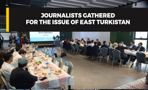 Journalists gathered for the issue of East Turkistan