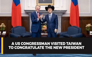 A US congressman visited Taiwan to congratulate the new president
