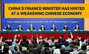 China's finance minister has hinted at a weakening Chinese economy