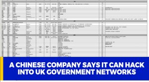 A Chinese company says it can hack into UK government networks