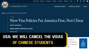 USA: WE WILL CANCEL THE VISAS OF CHINESE STUDENTS