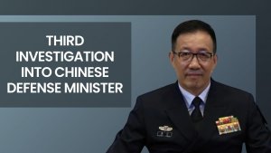 Third investigation into Chinese defense minister