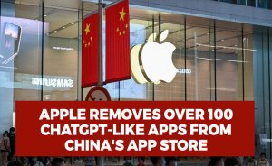 Apple removes over 100 ChatGPT-like apps from China's App Store.
