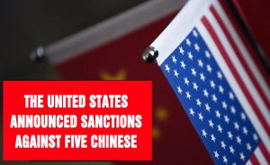 The United States announced sanctions against five Chinese