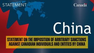 Statement on the imposition of arbitrary sanctions against Canadian individuals and entities by China