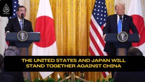 The United States and Japan will stand together against China.