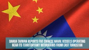 Taiwan reports five Chinese naval vessels operating near its territory