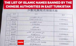This is part of the list of Islamic names banned by the Chinese authorities in East Turkistan..