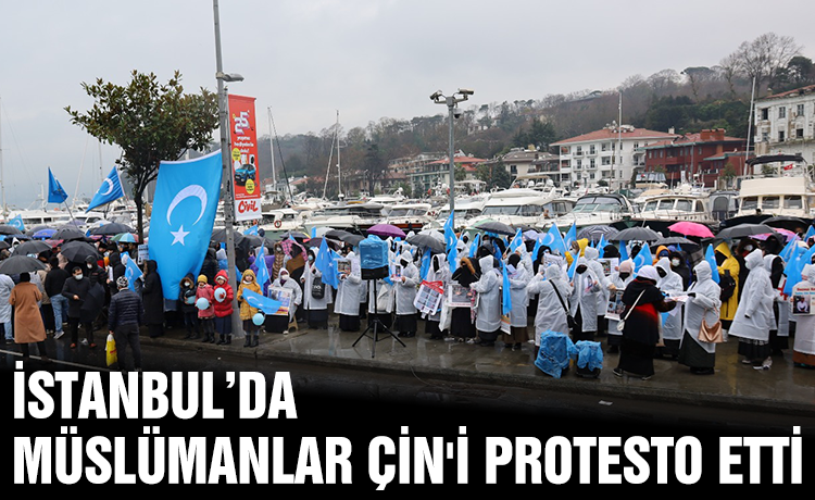 istanbul da muslumanlar cin i protesto etti