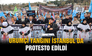 Urumçi Yangını İstanbul’da protesto edildi