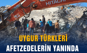 Uygur Türkleri Afetzedelerin Yanında