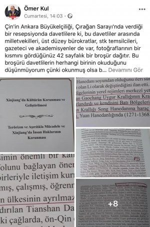 ÇİN'İN ANKARA BÜYÜKELÇİLİĞİNDEN TÜRKLERE HAKARET