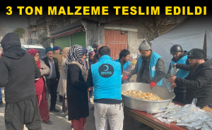 3 Ton malzeme teslim edildi
