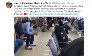 SUUD’TA MAHSUR KALAN UYGUR TÜRKLERİ TÜRKİYE’YE DÖNDÜ